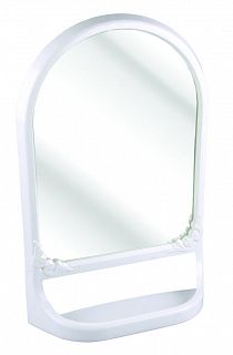 Зеркало настенное с полкой Альтернатива, 59 x 39 x 13 см, белое фото
